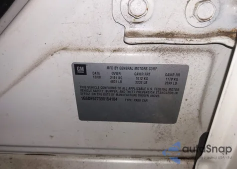 2009 Cadillac Cts Standard z USA, uszkodzony, nr VIN 1G6DF577390154184